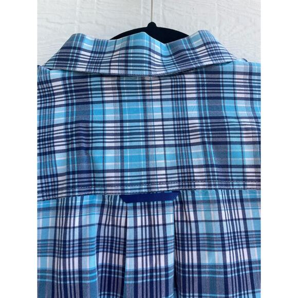 Panhandle Slim Tuf Cooper Performance Blue Plaid Button up XL long sleeve - Picture 4 of 9